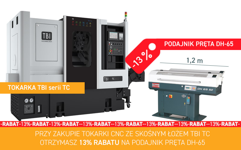 Tokarka TBI TC z podajnikiem pręta - promocja